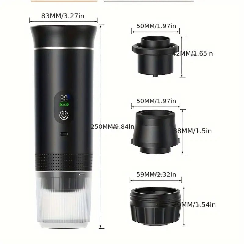 Portable Espresso Machine with LED Screen-3 in 1