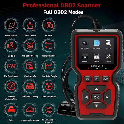 OBD2 Advanced Diagnostic Tool Professional Engine Code Reader