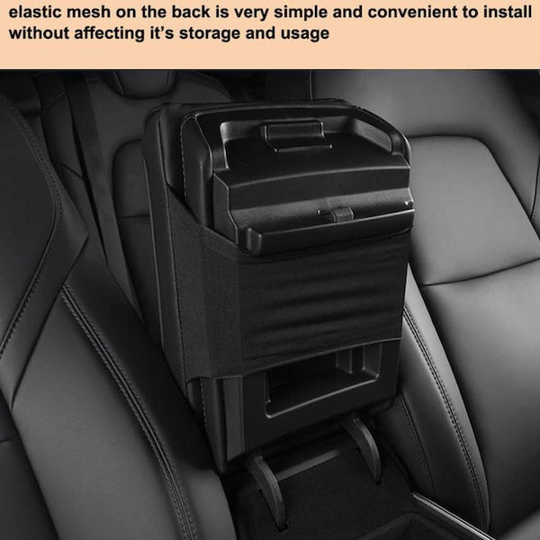 Motrk Car Center Console Cover Protector with Side Pockets Leather Armrest Cushion Booster Cushion