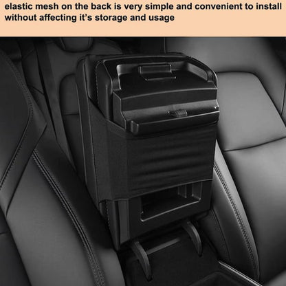 Motrk Car Center Console Cover Protector with Side Pockets Leather Armrest Cushion Booster Cushion