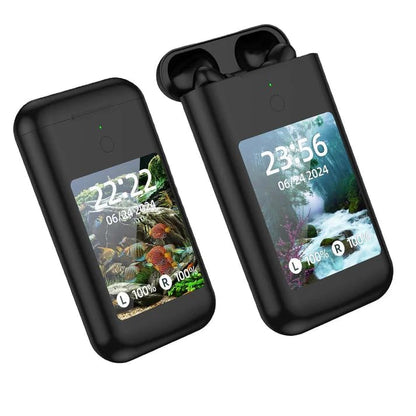 Wireless Earbuds with Smart LED Case and Multifunctional Digital Display