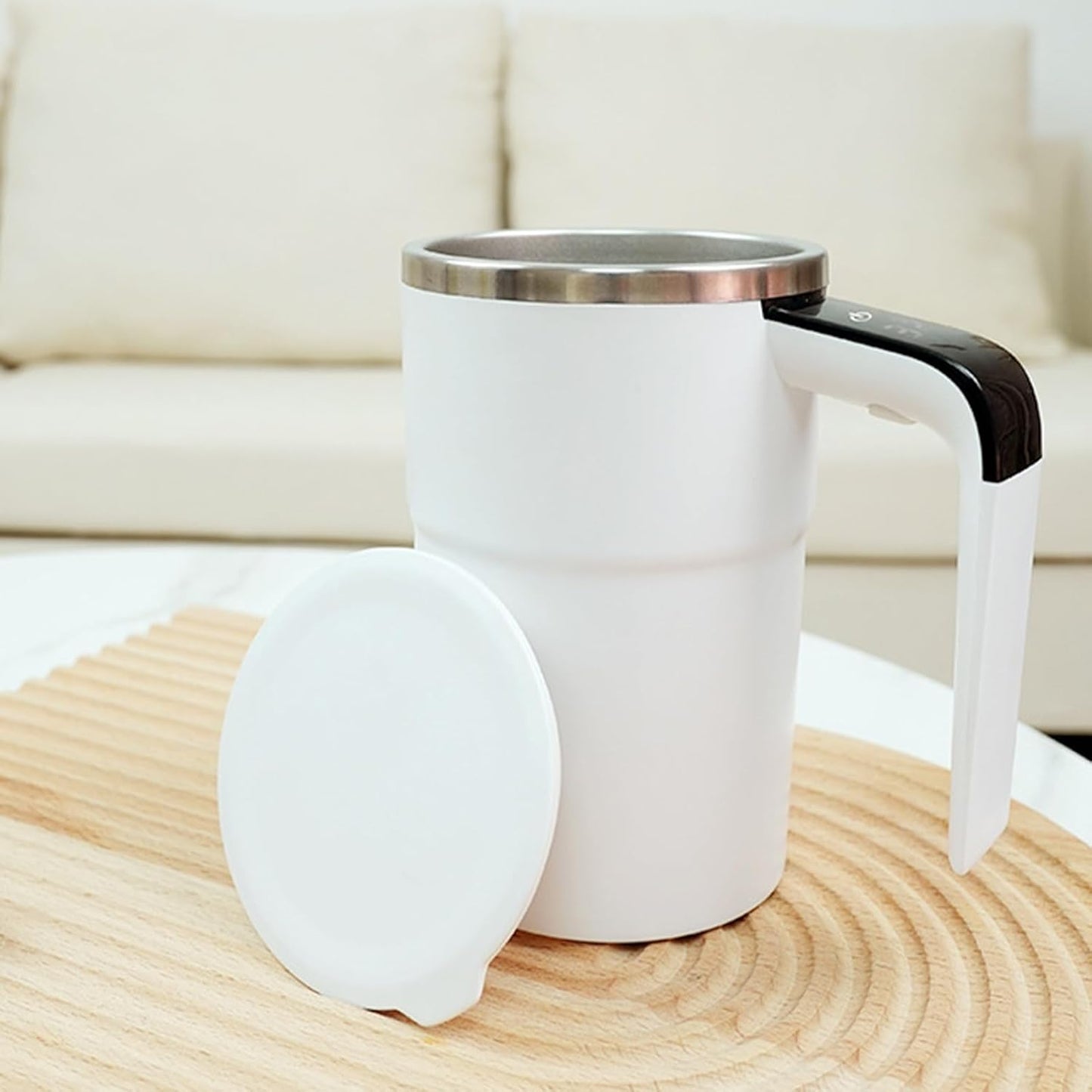 Self-Mixing Coffee Cup with Lid – Smart, Fun & Practical