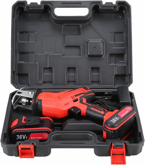 Electric reciprocating saw, 3000 rpm, 21V cordless reciprocating saw with 2 batteries and 4 blades