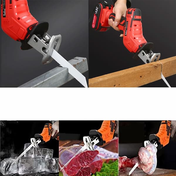 Electric reciprocating saw, 3000 rpm, 21V cordless reciprocating saw with 2 batteries and 4 blades