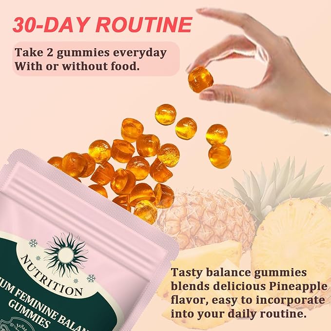 Feminine Gummies Balance Nutrition - pH Balance for Women Health Natural
