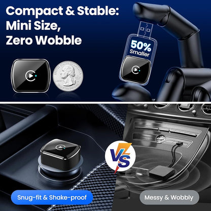 Wireless CarPlay Adapter for Apple iPhone -Mini car Play Android Auto Adapter