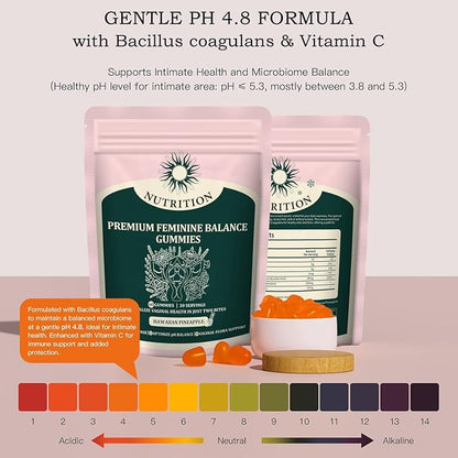 Feminine Gummies Balance Nutrition - pH Balance for Women Health Natural