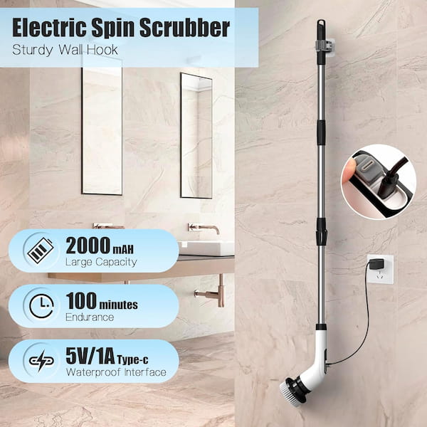 8-in-1 Cordless Flexible Electric Scrubber