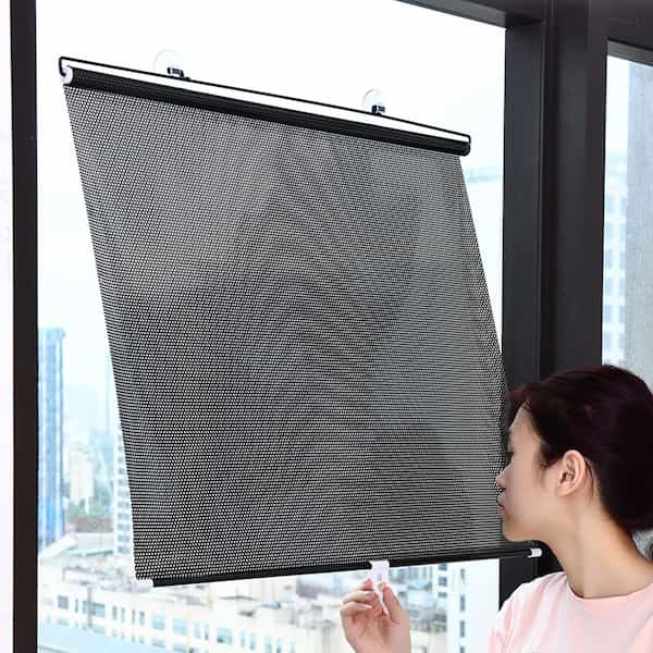 Indoor Retractable Roller Sunshade with Suction