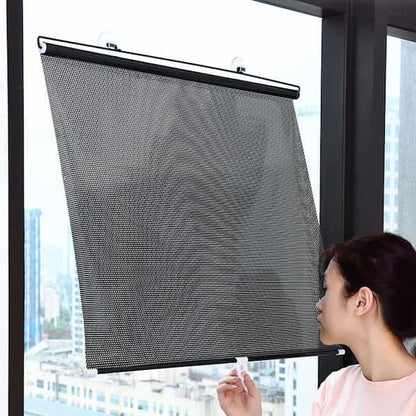 Indoor Retractable Roller Sunshade with Suction