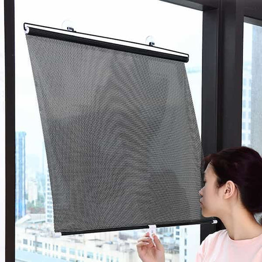 Indoor Retractable Roller Sunshade with Suction