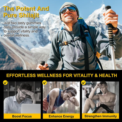 Pure~Himalayan Shilajit Gold Gummies with Black Seed Oil