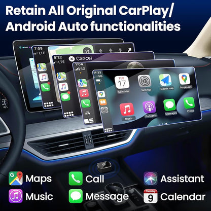 Wireless CarPlay Adapter for Apple iPhone -Mini car Play Android Auto Adapter