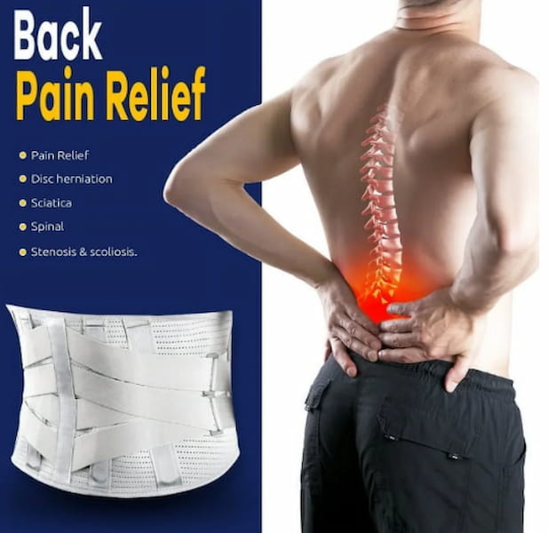 Lower Back Support Belt for Men Women Back Pain with 4 Ergonomic Stays