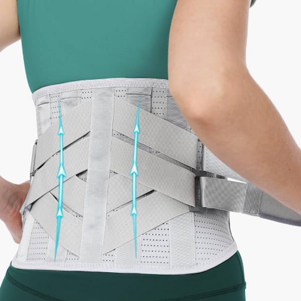 Lower Back Support Belt for Men Women Back Pain with 4 Ergonomic Stays