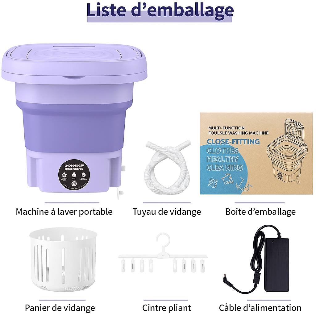Mini Machine à Laver Pliable