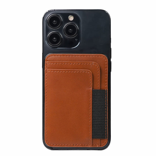 Magnetic Aluminum Metal Credit Card Holder Phone Wallet Slim Leather RFID Credit Card Case