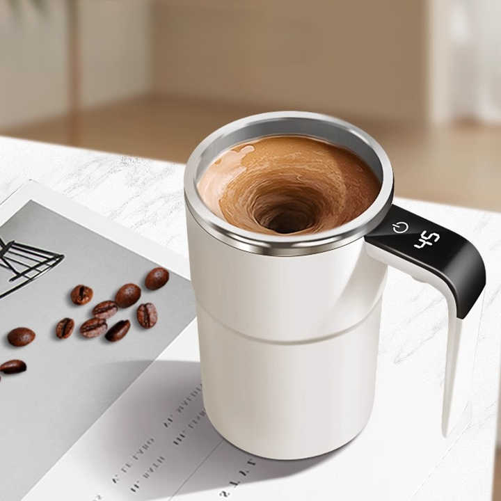 Self-Mixing Coffee Cup with Lid – Smart, Fun & Practical