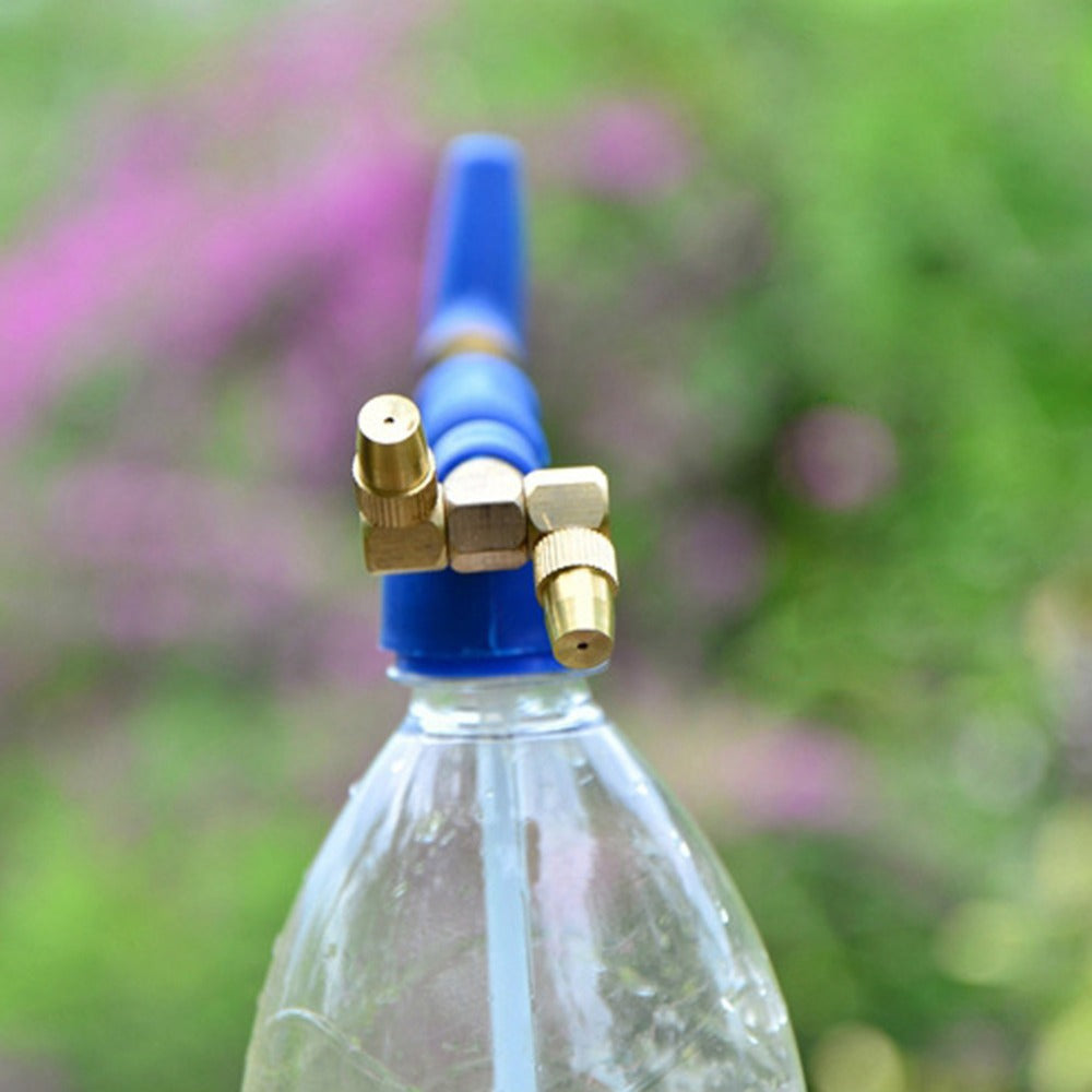 Garden Push Pull Watering Can Brass Gun Sprayer Adjustable Nozzle Water Pressure Atomization Sprayer