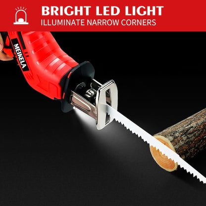 Electric reciprocating saw, 3000 rpm, 21V cordless reciprocating saw with 2 batteries and 4 blades