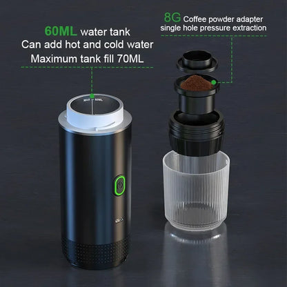 Portable Espresso Machine with LED Screen-3 in 1