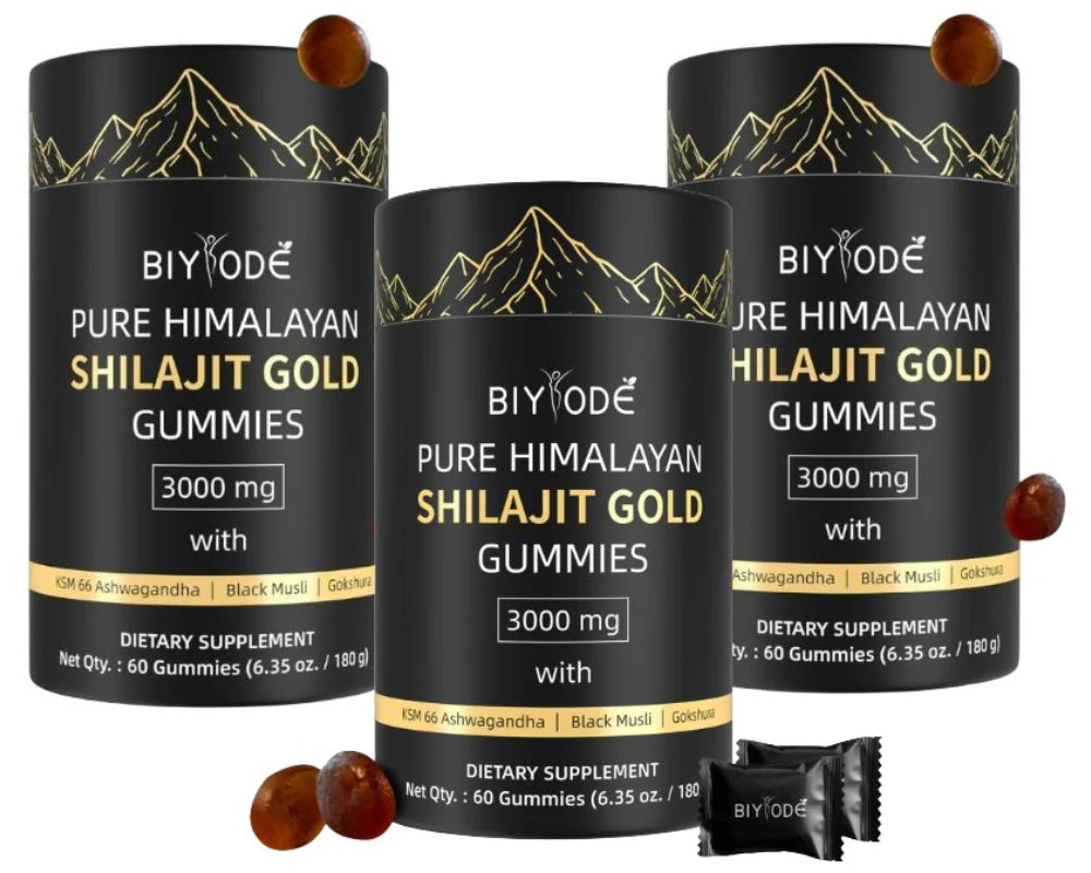 Pure~Himalayan Shilajit Gold Gummies with Black Seed Oil