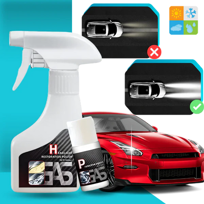 Headlight restoration kit with ceramic coating