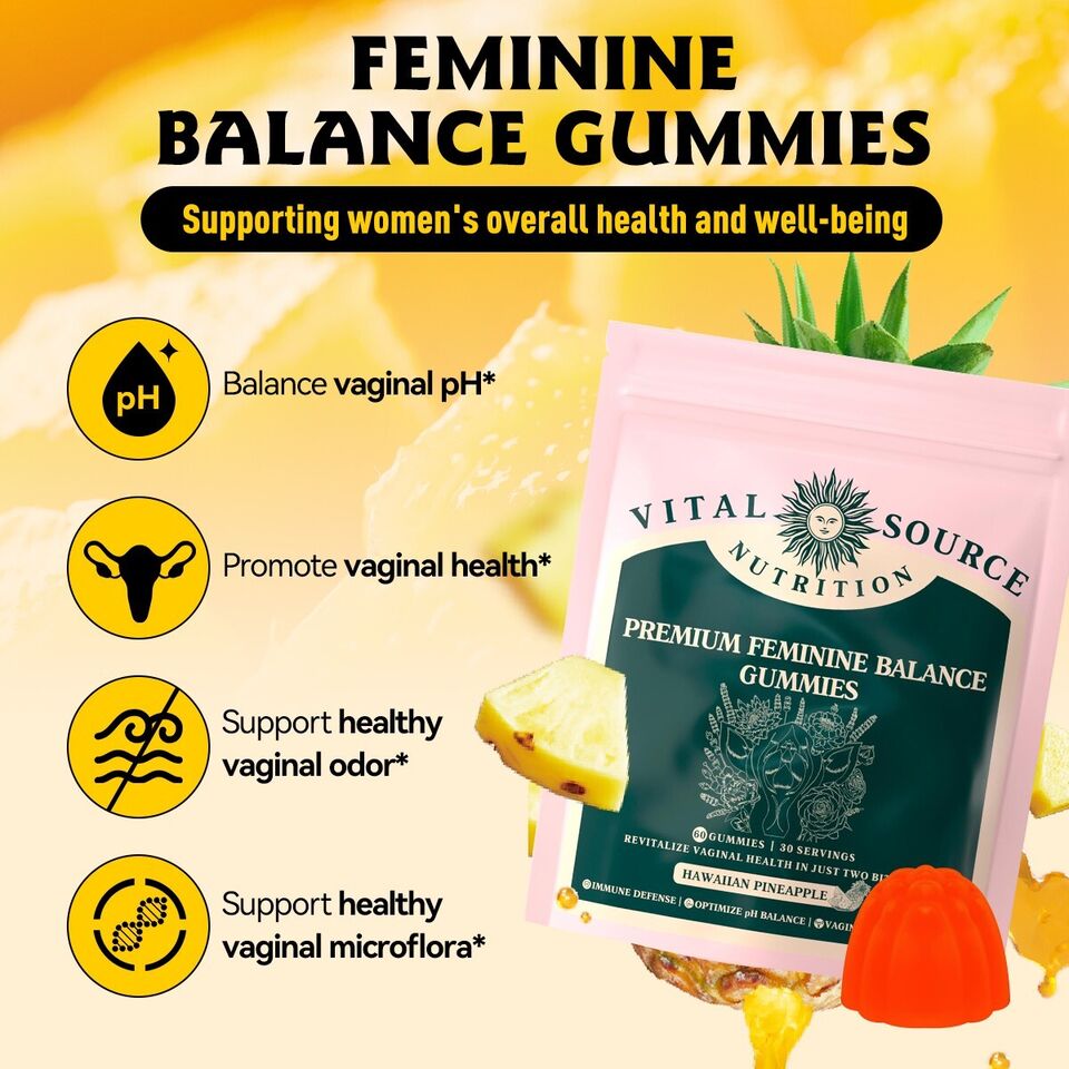 Feminine Gummies Balance Nutrition - pH Balance for Women Health Natural